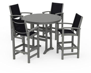 Coastal 5-Piece Nautical Trestle Bar Set