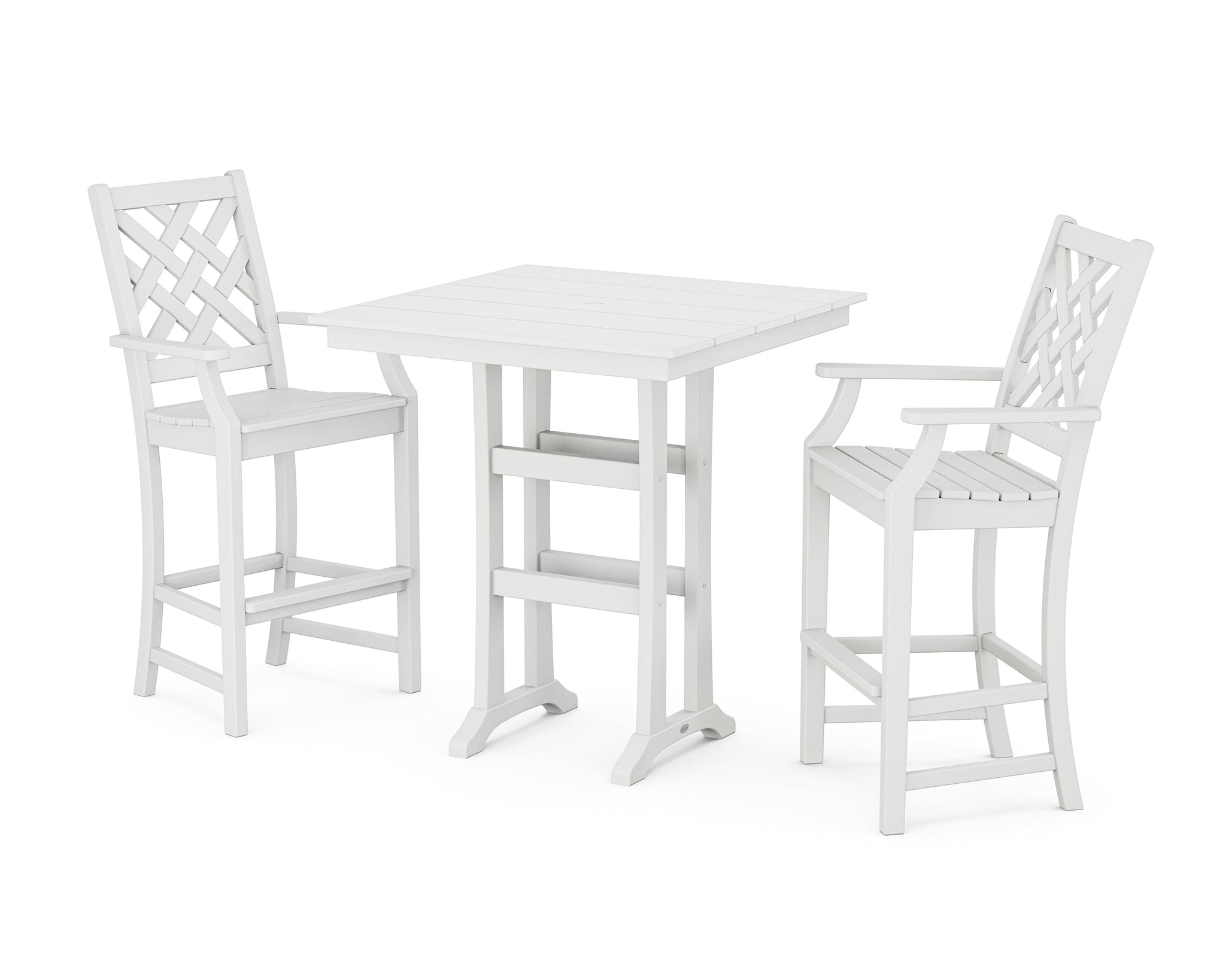 Wovendale 3-Piece Farmhouse Bar Set with Trestle Legs