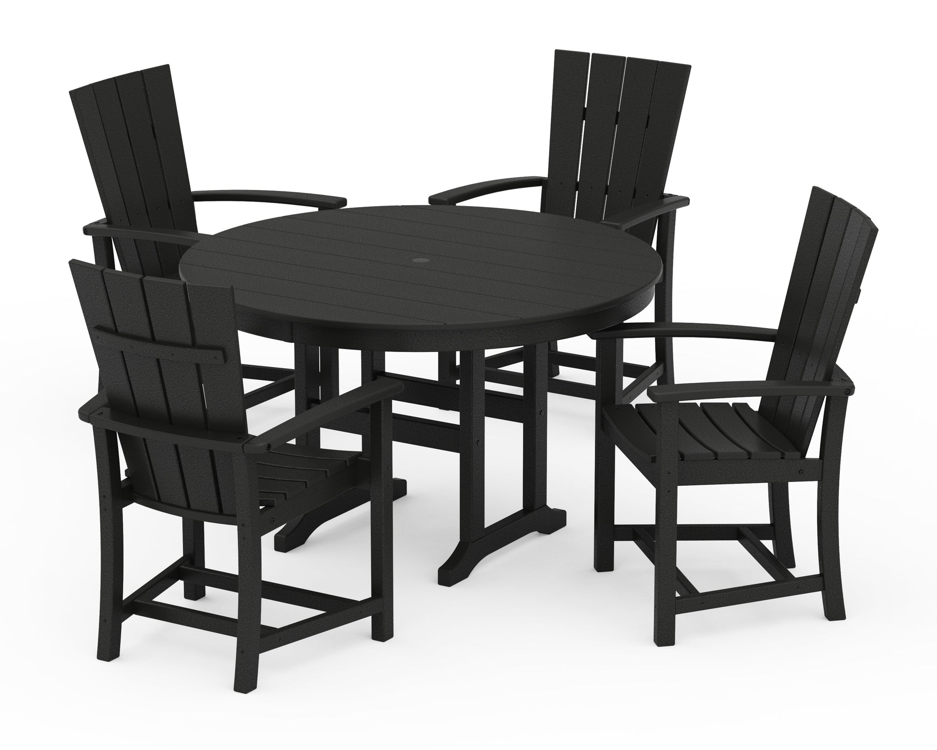 Quattro 5-Piece Round Farmhouse Dining Set