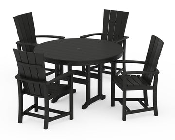 Quattro 5-Piece Round Farmhouse Dining Set