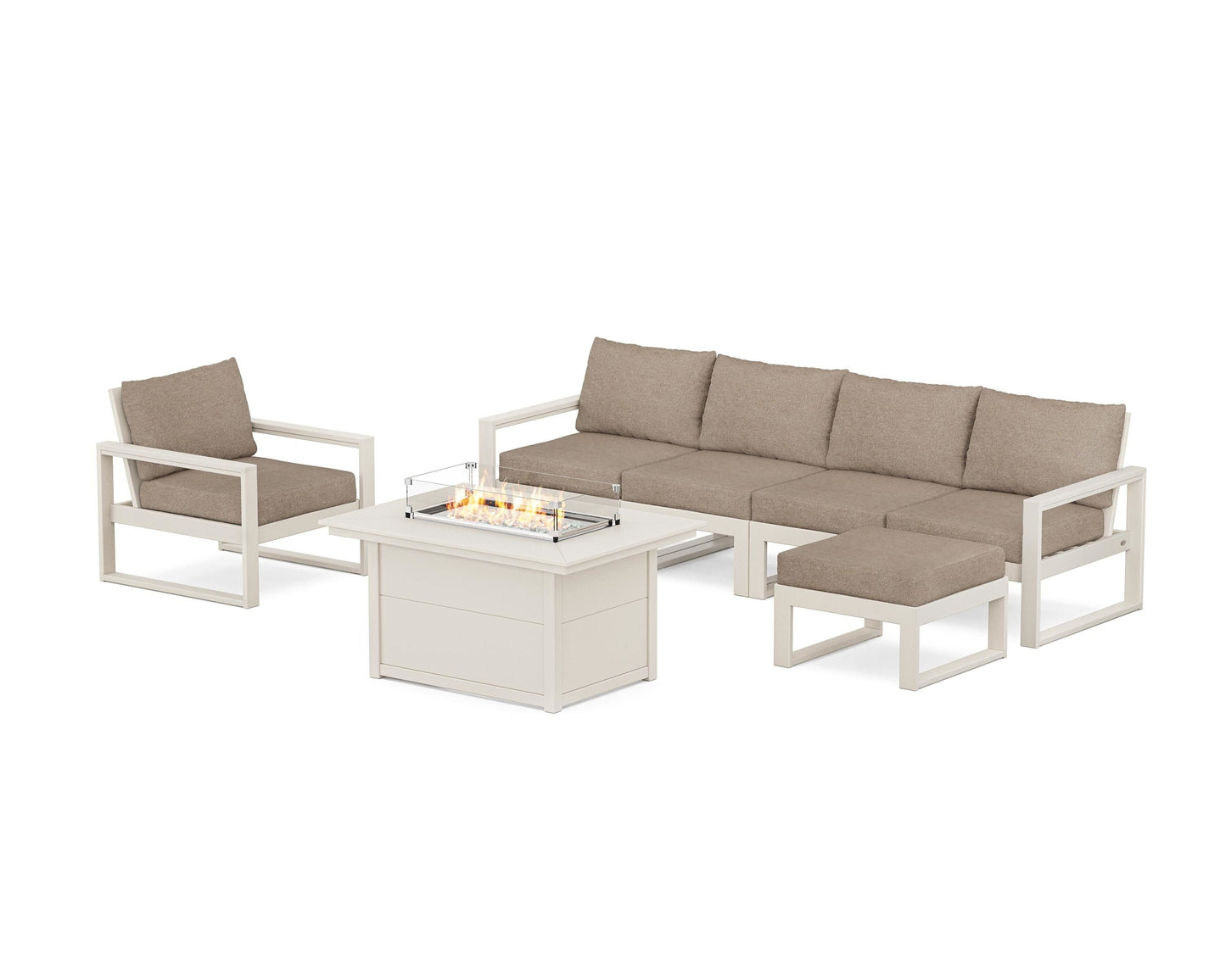EDGE Sectional Lounge and Fire Pit Set