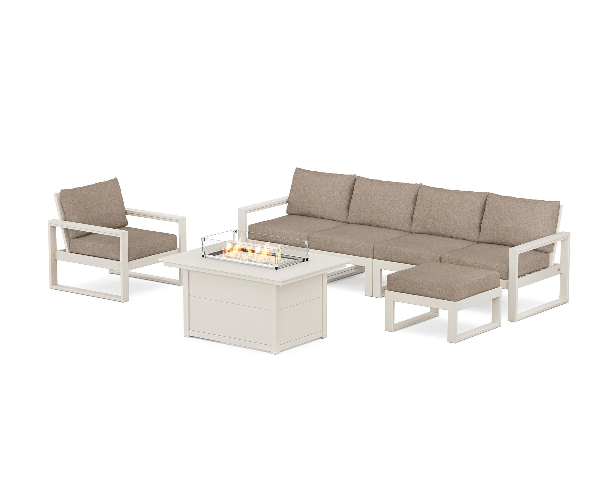 EDGE Sectional Lounge and Fire Pit Set