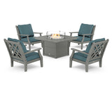 Wovendale 5-Piece Deep Seating Set with Fire Pit Table