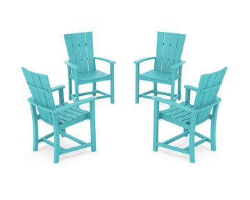 Quattro 4-Piece Upright Adirondack Conversation Set