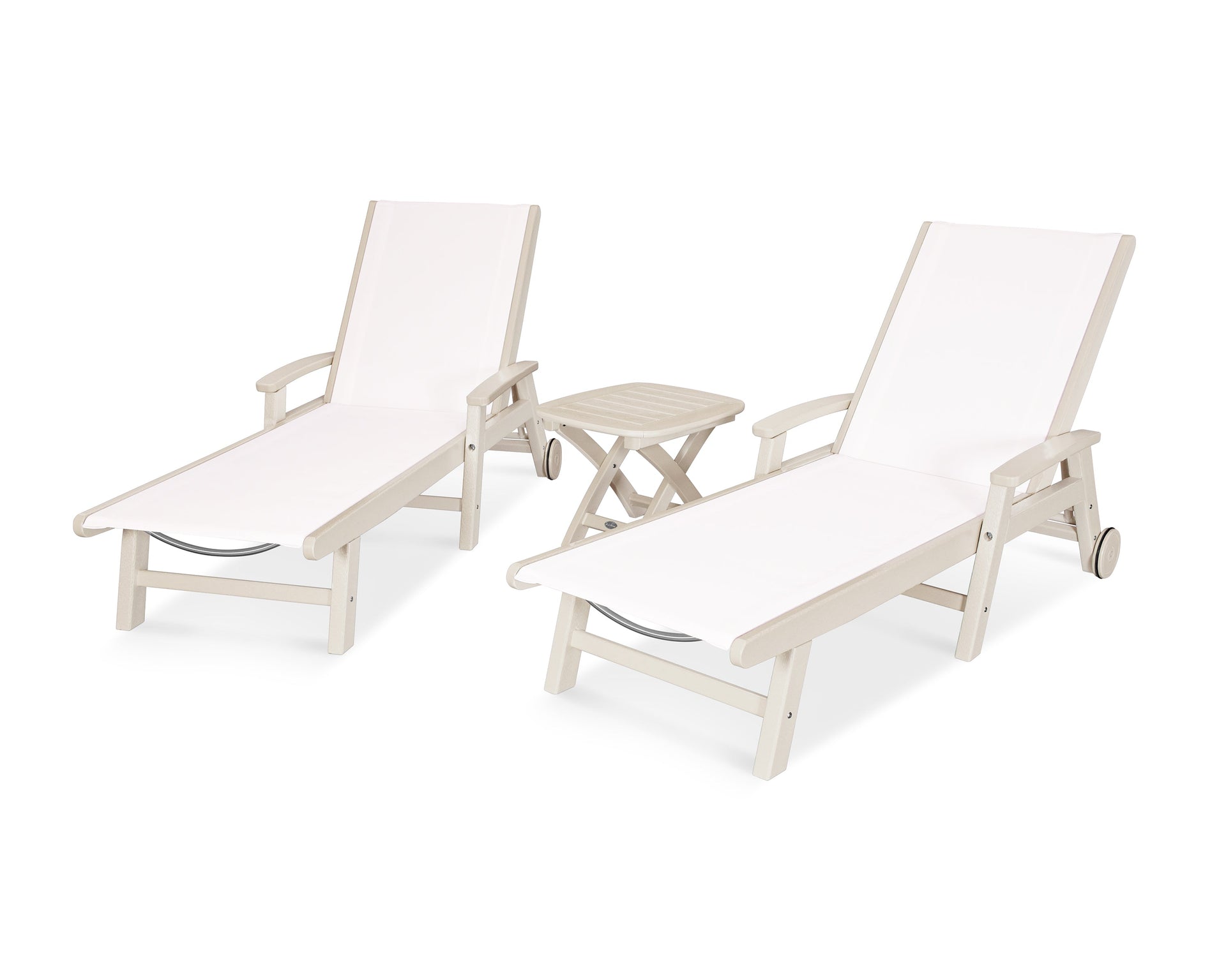 Coastal 3-Piece Wheeled Chaise Set