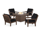 Cottage 5-Piece Deep Seating Set with Fire Pit Table