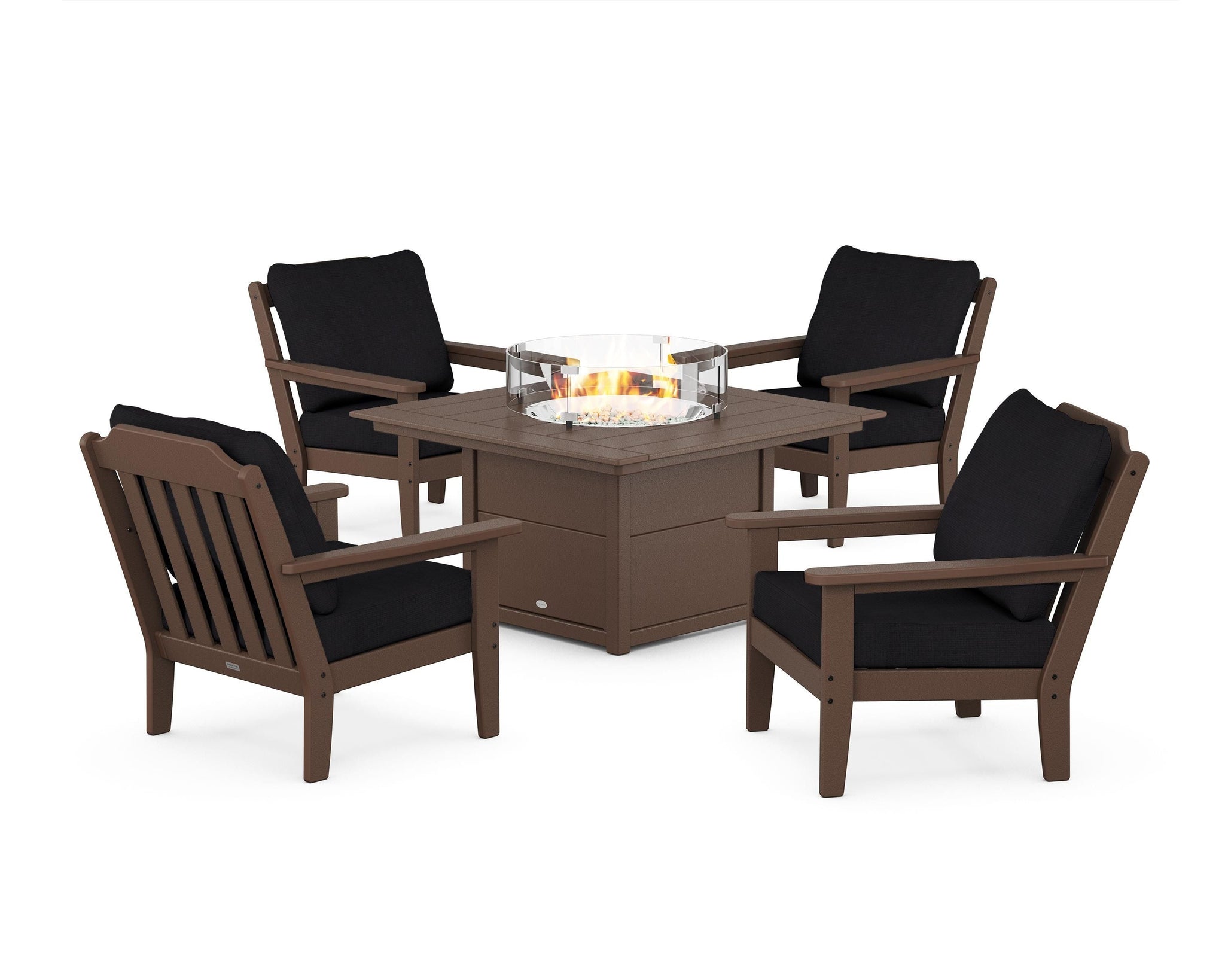 Cottage 5-Piece Deep Seating Set with Fire Pit Table