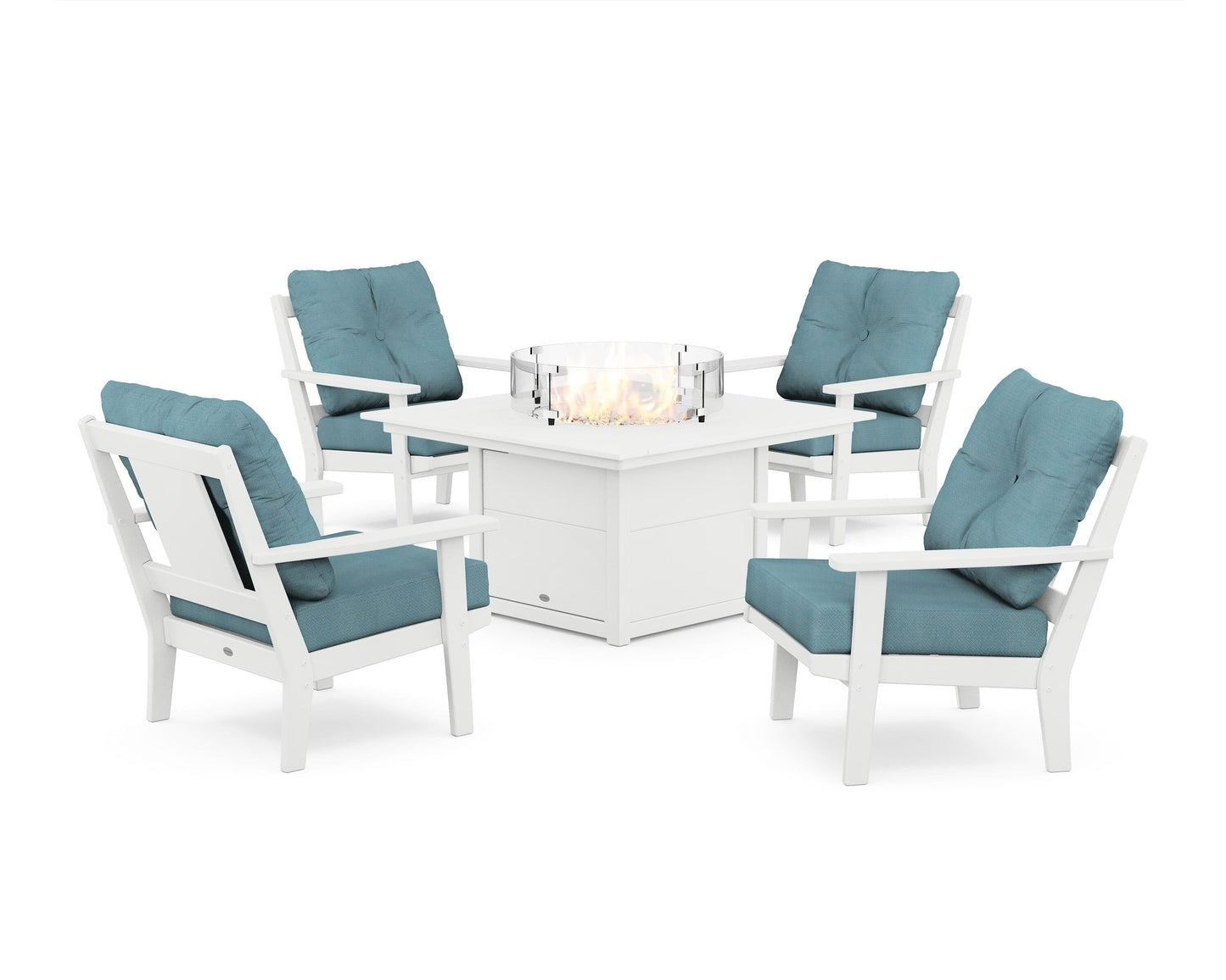 Prairie 5-Piece Deep Seating Set with Fire Pit Table