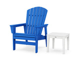 Nautical Grand Upright Adirondack Chair with Side Table