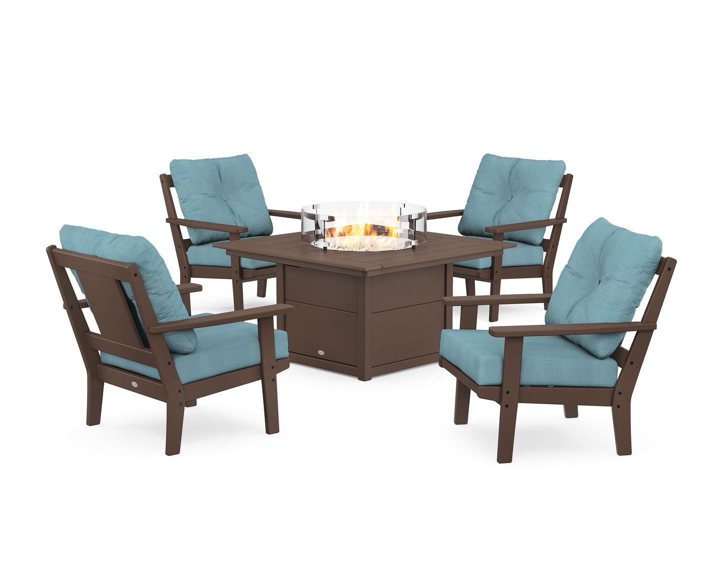 Prairie 5-Piece Deep Seating Set with Fire Pit Table