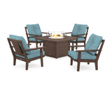 Prairie 5-Piece Deep Seating Set with Fire Pit Table