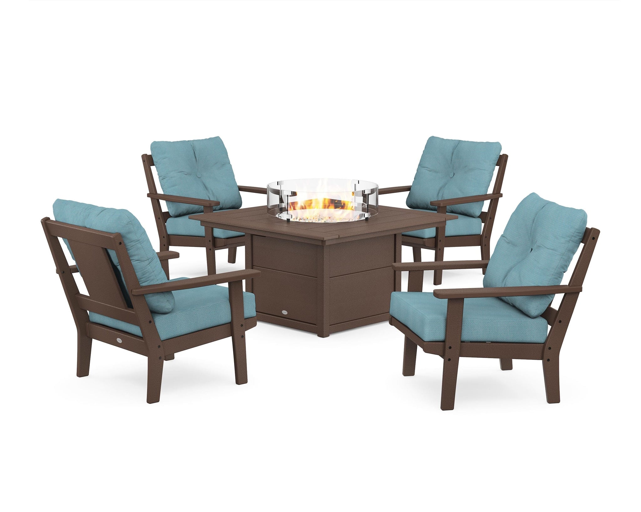 Prairie 5-Piece Deep Seating Set with Fire Pit Table