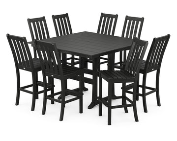 Vineyard 9-Piece Farmhouse Trestle Bar Set