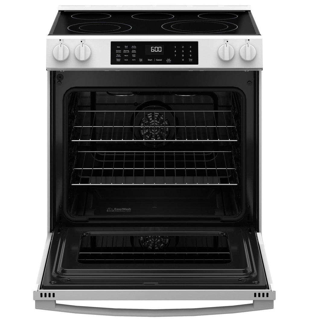GE® ENERGY STAR® 30" Slide-In Electric Convection Range with No Preheat Air Fry and EasyWash™ Oven Tray