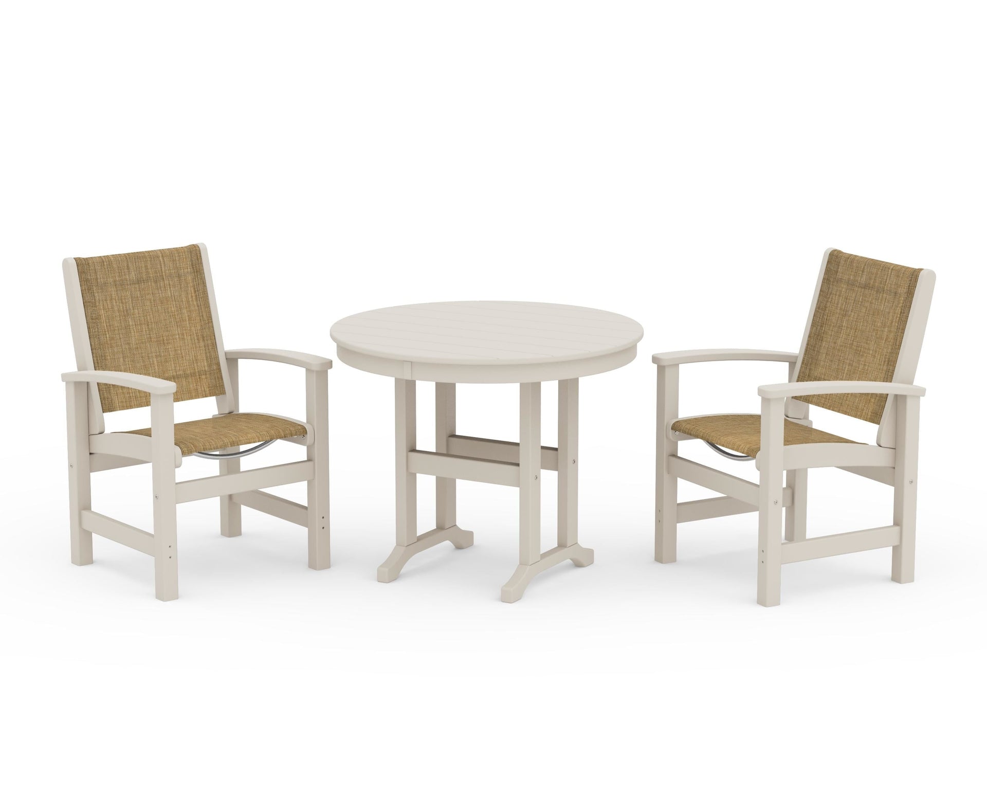 Coastal 3-Piece Round Dining Set
