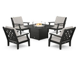 Wovendale 5-Piece Deep Seating Set with Fire Pit Table