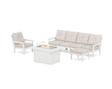 Vineyard Sectional Lounge and Fire Pit Set