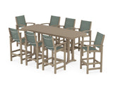 Coastal 9-Piece Bar Set with Trestle Legs