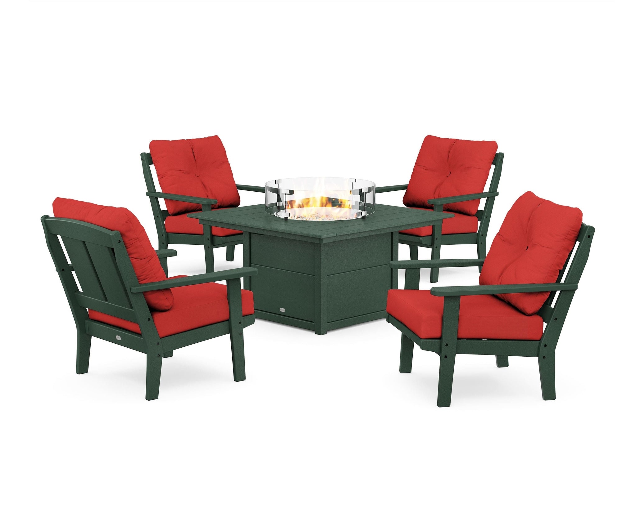 Mission 5-Piece Deep Seating Set with Fire Pit Table
