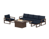 EDGE Sectional Lounge and Fire Pit Set