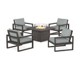EDGE Sectional 5-Piece Deep Seating Set with Fire Pit Table