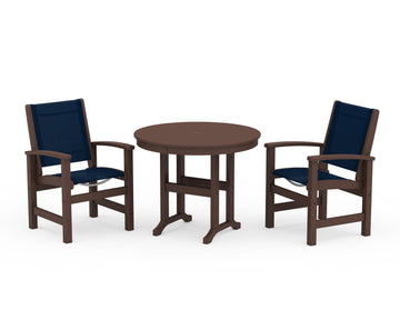Coastal 3-Piece Round Dining Set