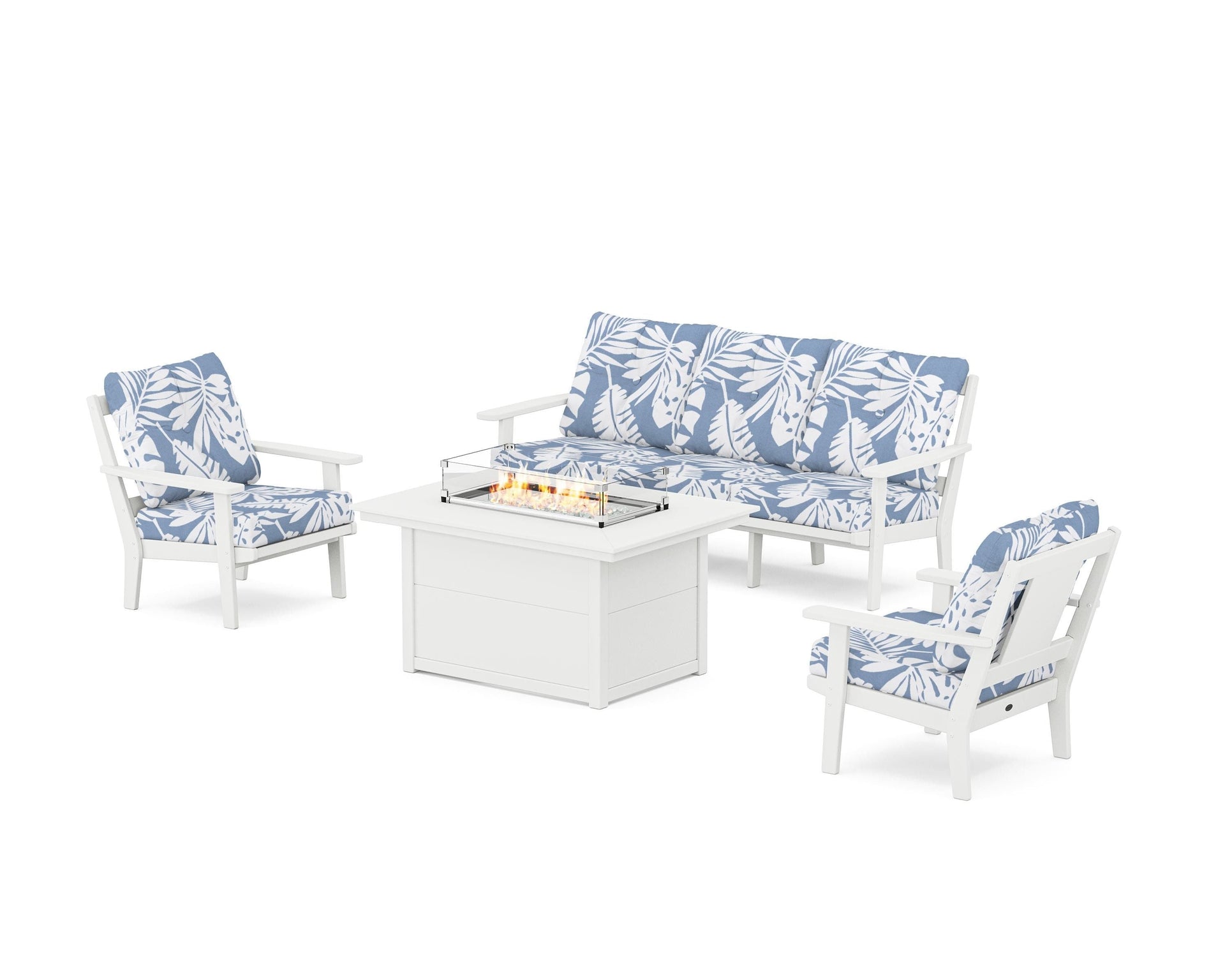 Prairie Deep Seating Fire Pit Table Set