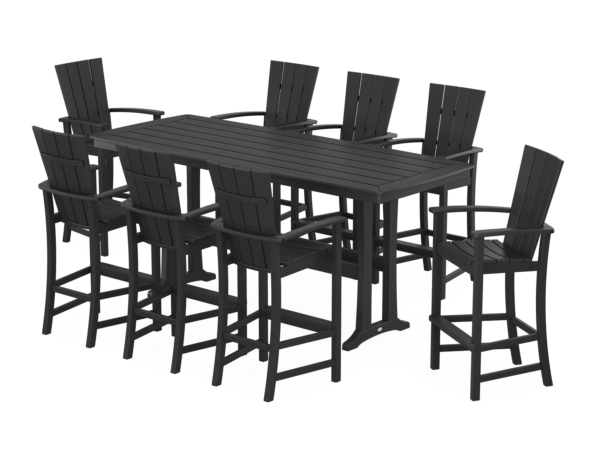 Quattro Adirondack 9-Piece Bar Set with Trestle Legs