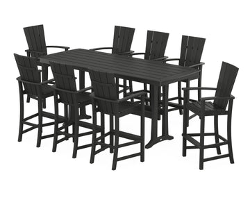 Quattro Adirondack 9-Piece Bar Set with Trestle Legs