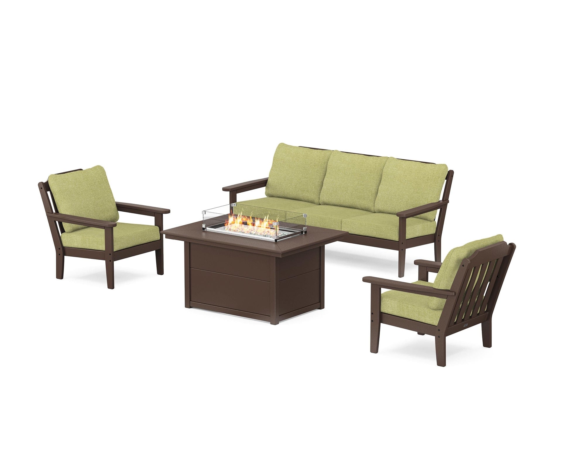 Cottage Deep Seating Fire Pit Table Set