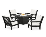 Chippendale 5-Piece Deep Seating Set with Fire Pit Table