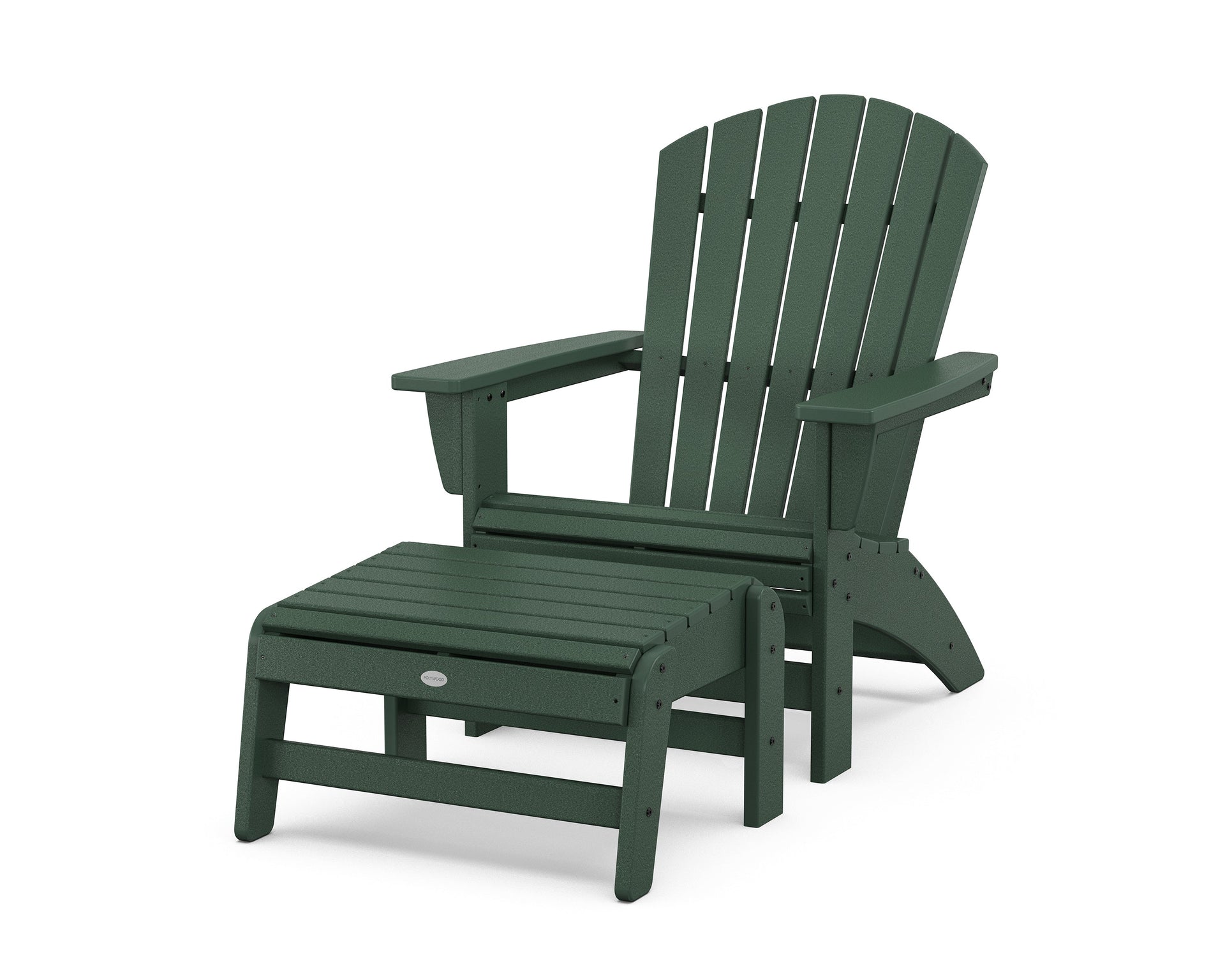 Nautical Grand Adirondack Chair with Ottoman