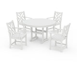 Chippendale 5-Piece Round Farmhouse Dining Set