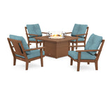 Prairie 5-Piece Deep Seating Set with Fire Pit Table