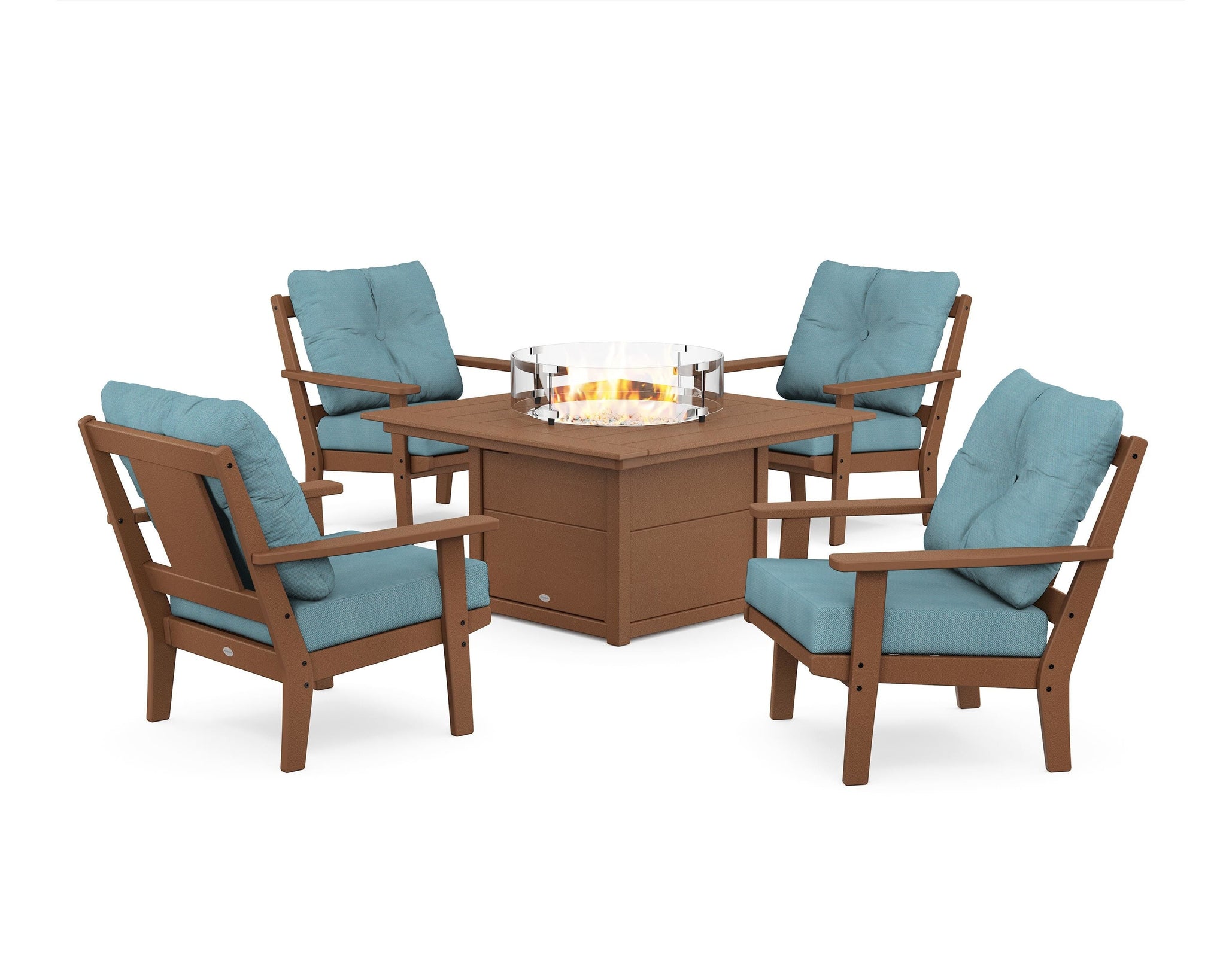 Prairie 5-Piece Deep Seating Set with Fire Pit Table