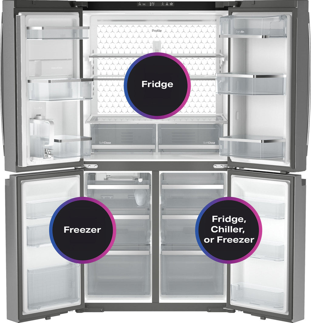 GE Profile™ ENERGY STAR® 28.3 Cu. Ft. Quad-Door Refrigerator with Dual-Dispense AutoFill Pitcher