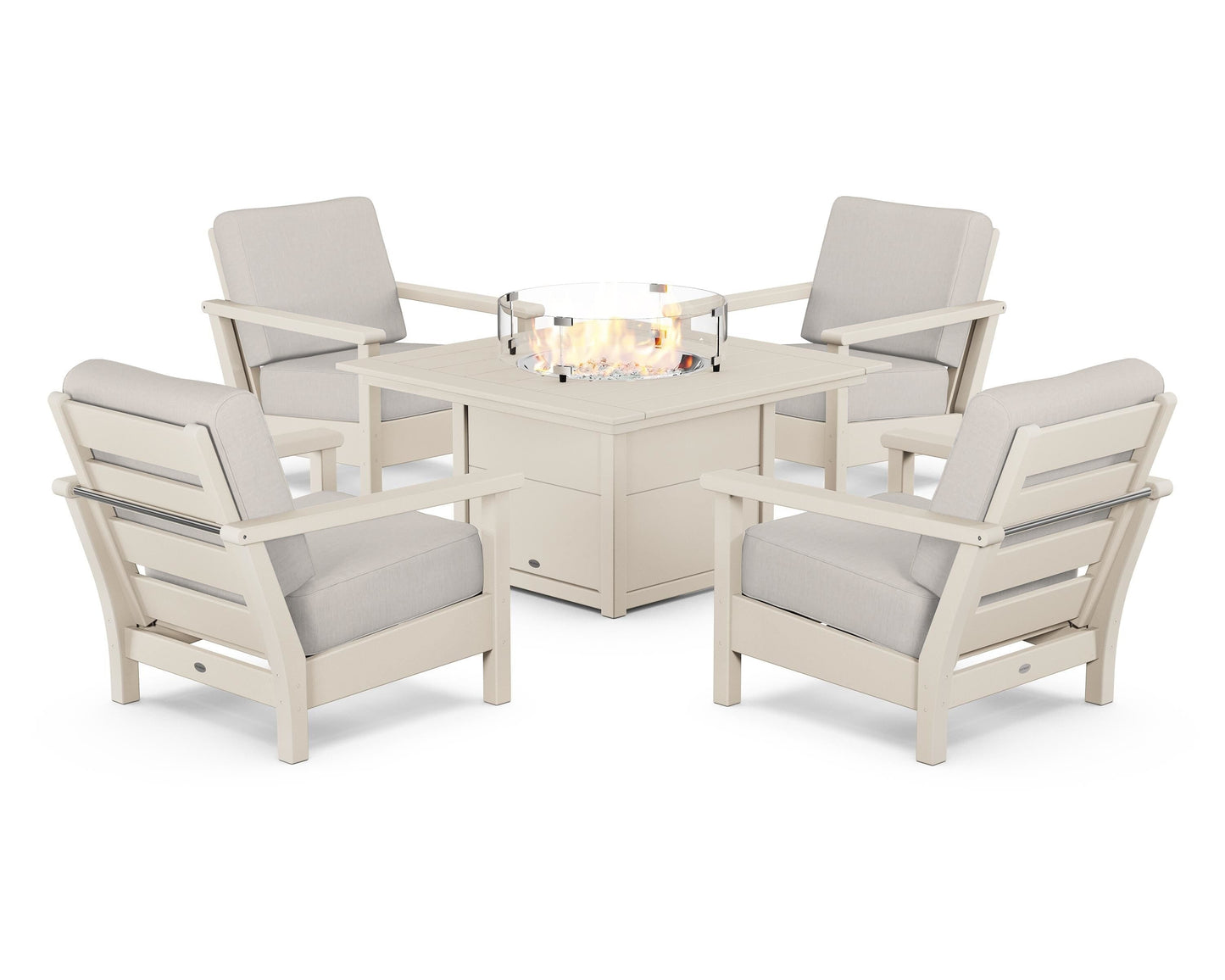 Harbour 5-Piece Conversation Set with Fire Pit Table