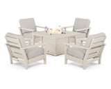 Harbour 5-Piece Conversation Set with Fire Pit Table