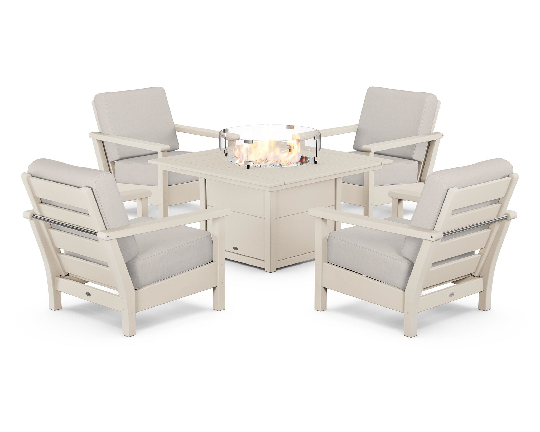 Harbour 5-Piece Conversation Set with Fire Pit Table
