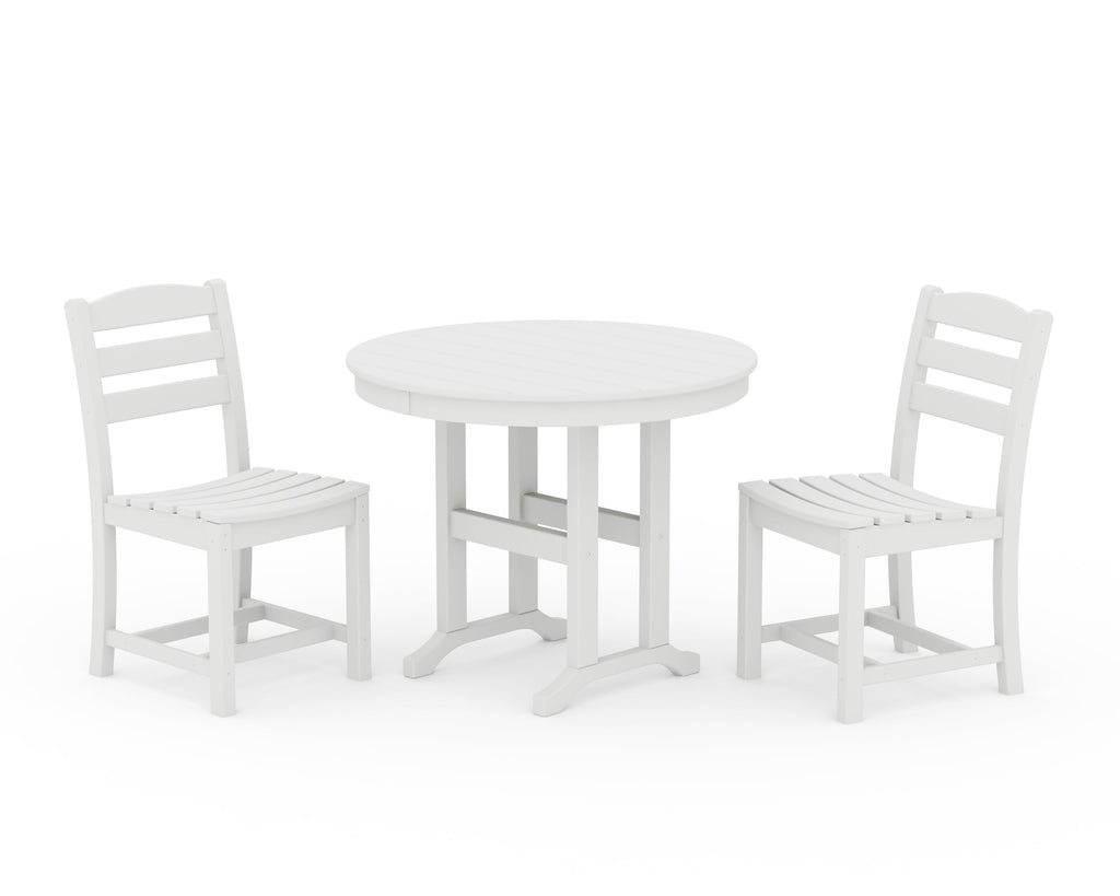 La Casa Café Side Chair 3-Piece Round Dining Set