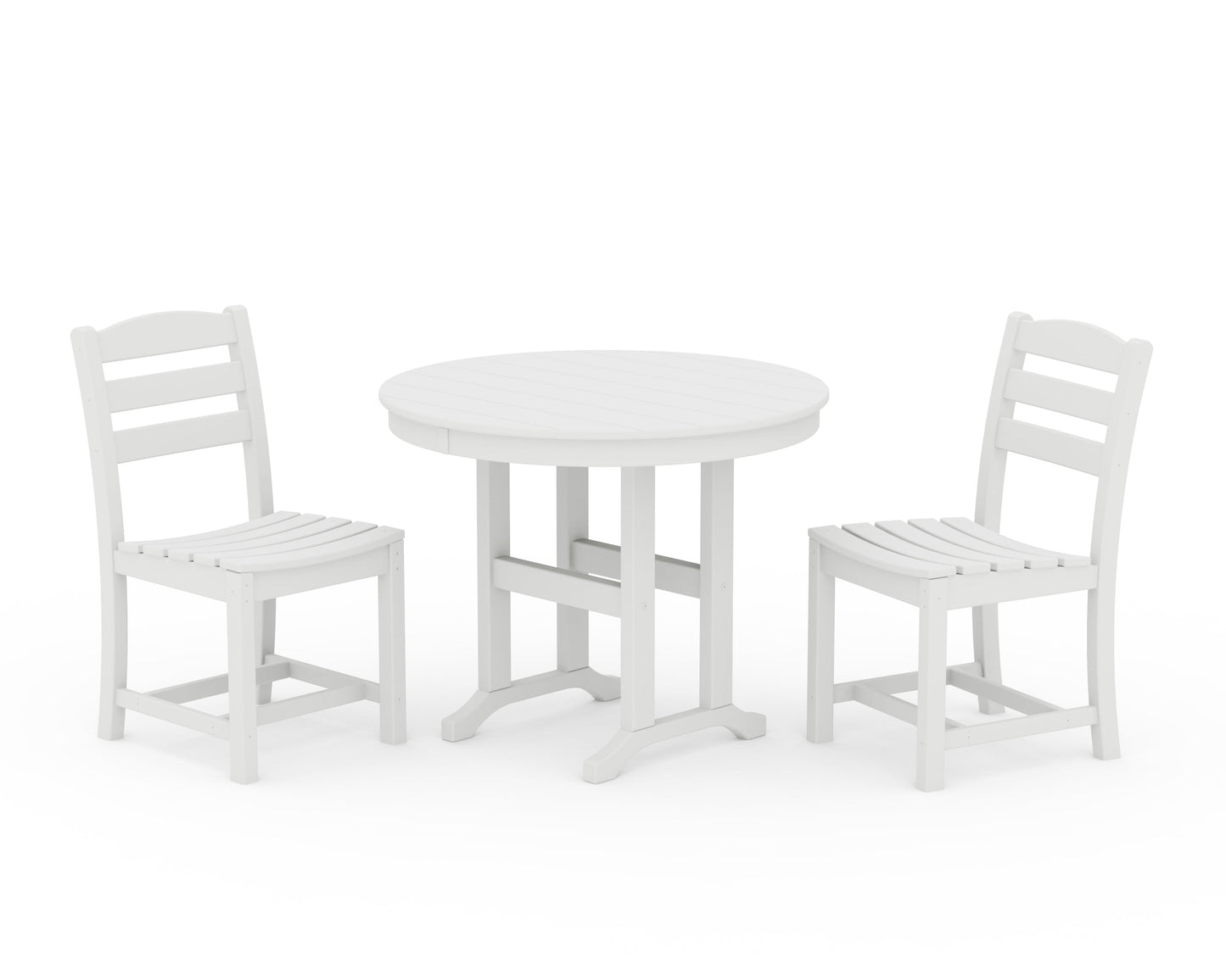 La Casa Café Side Chair 3-Piece Round Dining Set
