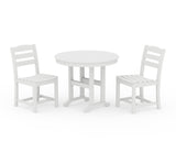 La Casa Café Side Chair 3-Piece Round Dining Set