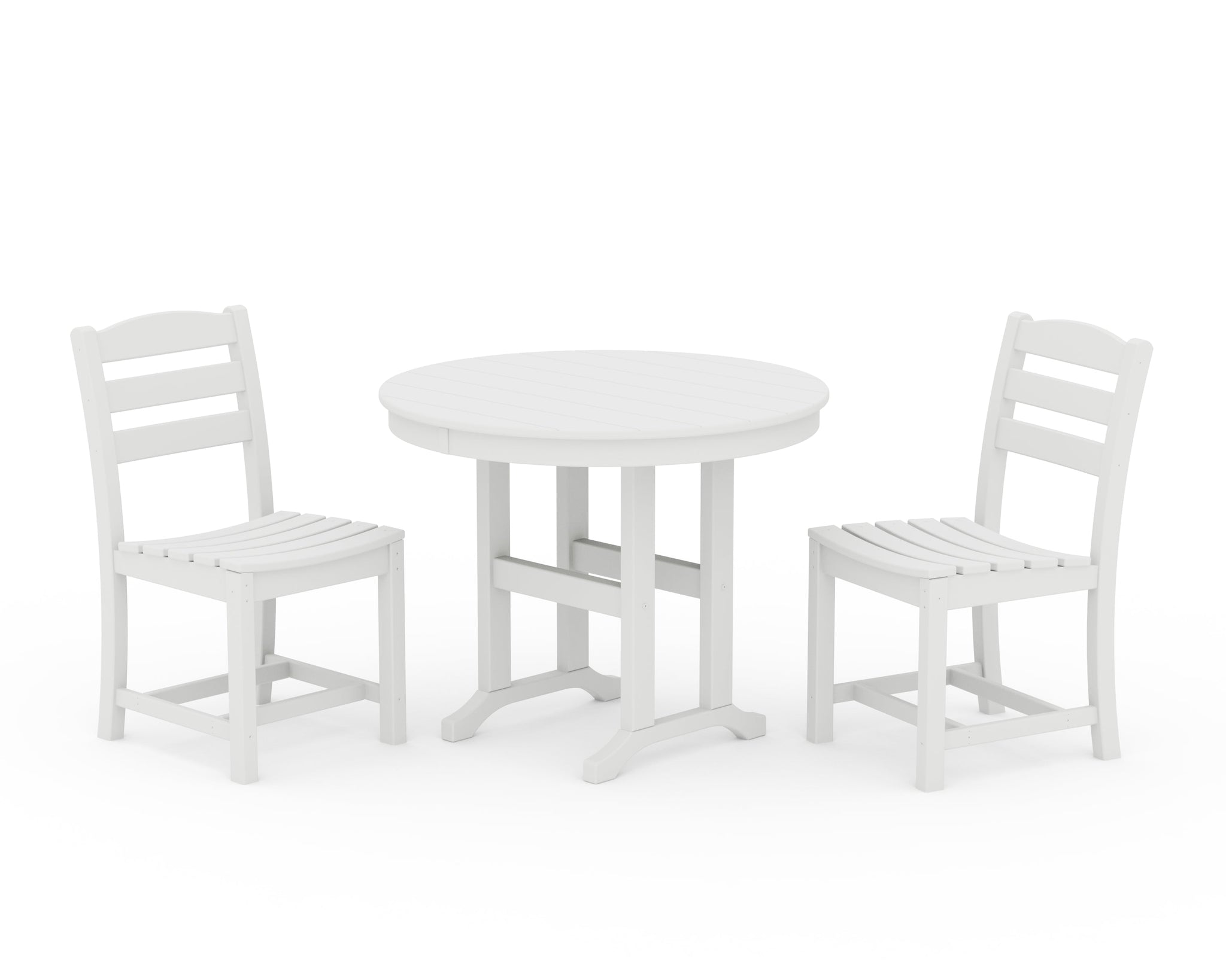 La Casa Café Side Chair 3-Piece Round Dining Set