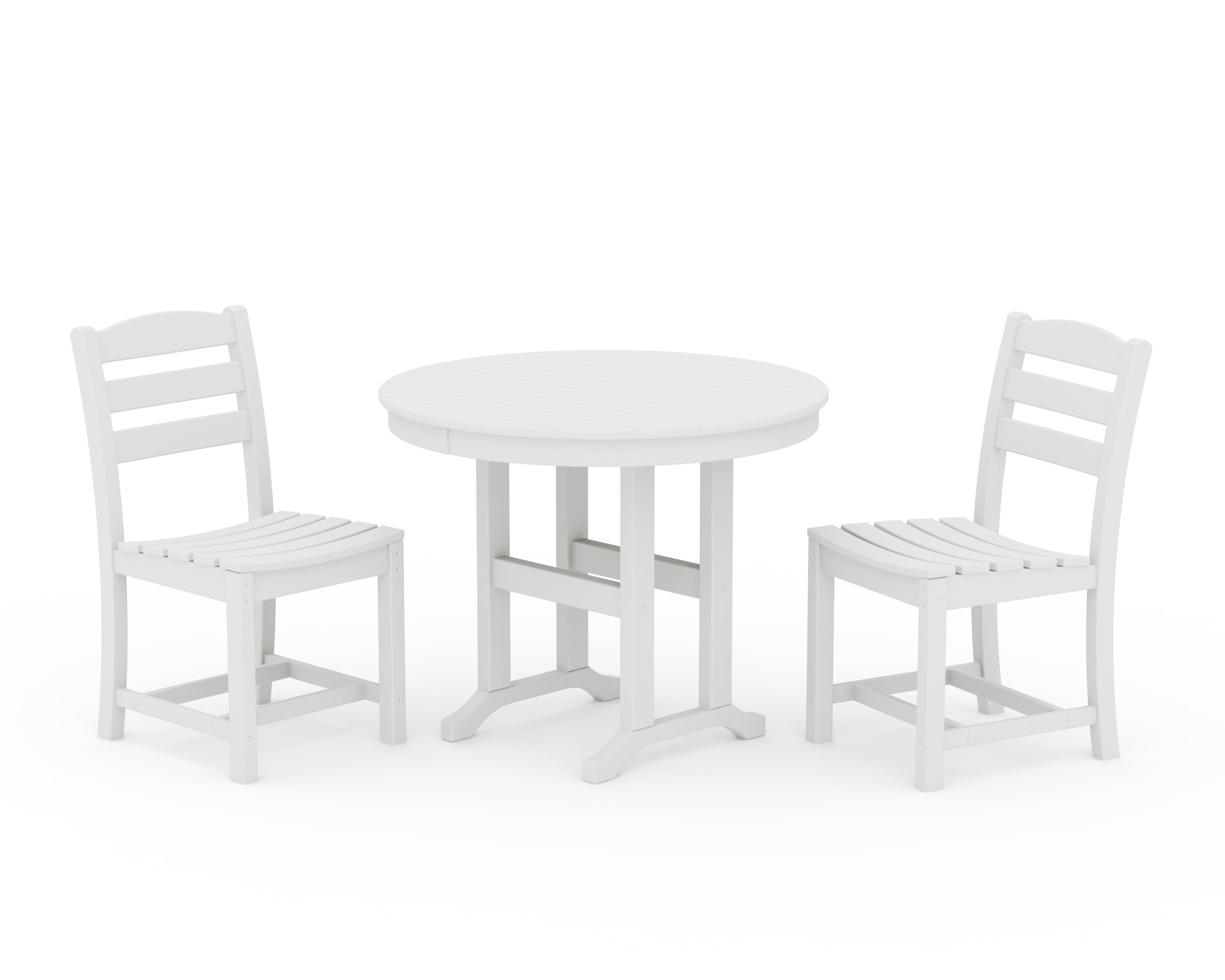 La Casa Café Side Chair 3-Piece Round Dining Set