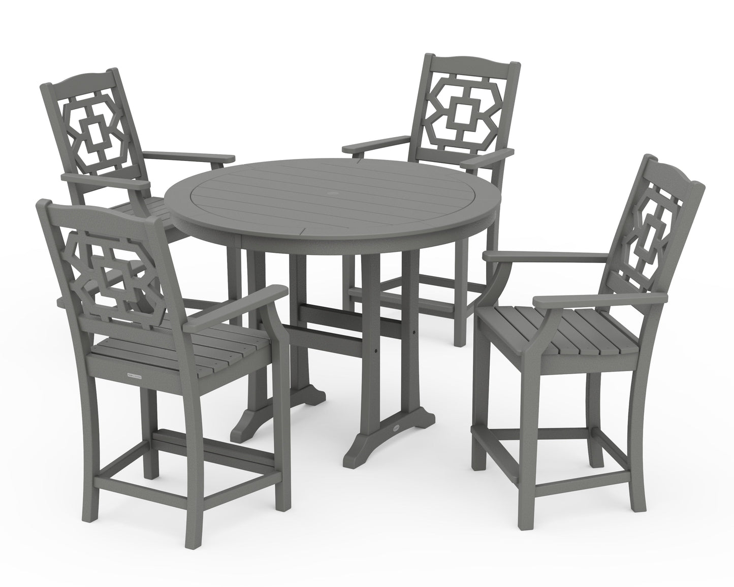 Chinoiserie 5-Piece Round Counter Set