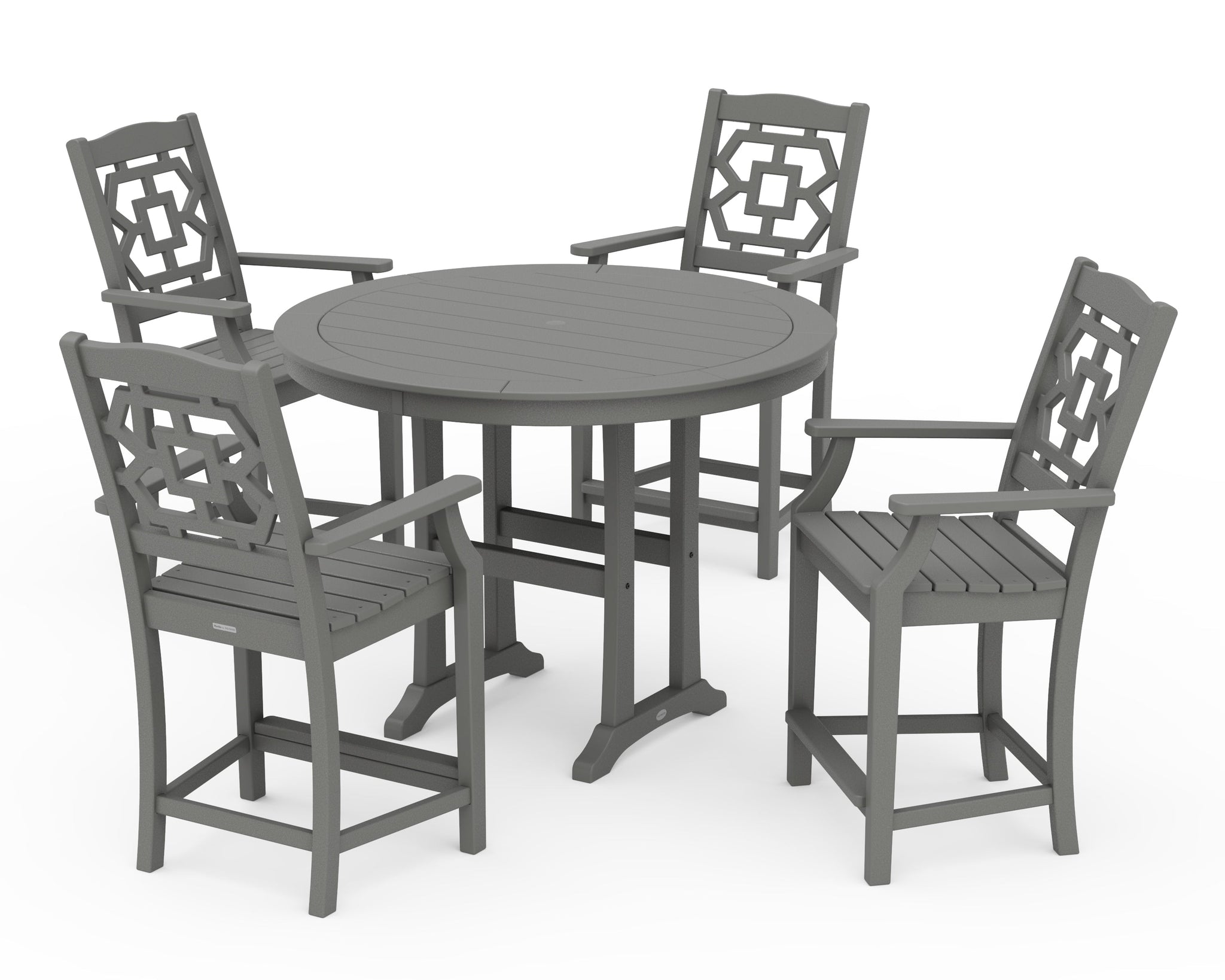 Chinoiserie 5-Piece Round Counter Set