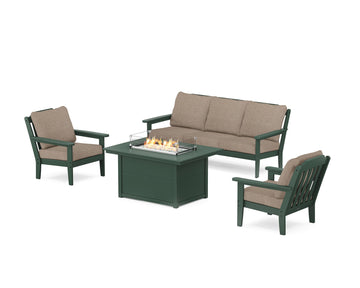 Cottage Deep Seating Fire Pit Table Set
