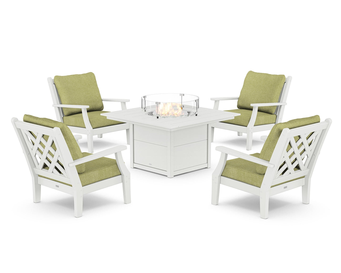 Wovendale 5-Piece Deep Seating Set with Fire Pit Table