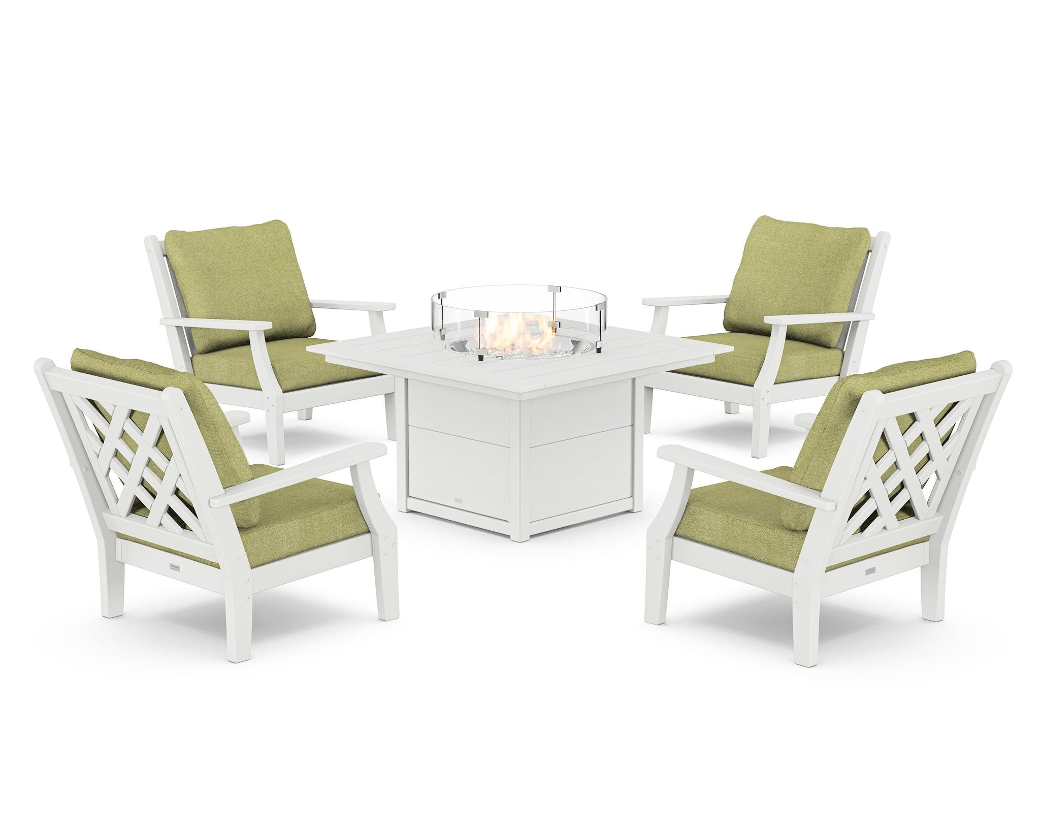 Wovendale 5-Piece Deep Seating Set with Fire Pit Table