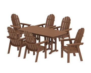 Vineyard Curveback Adirondack Chair 7-Piece Dining Set